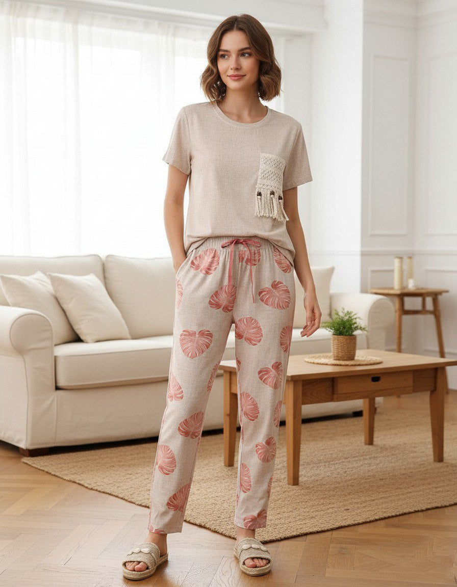 Beige Monstera Set