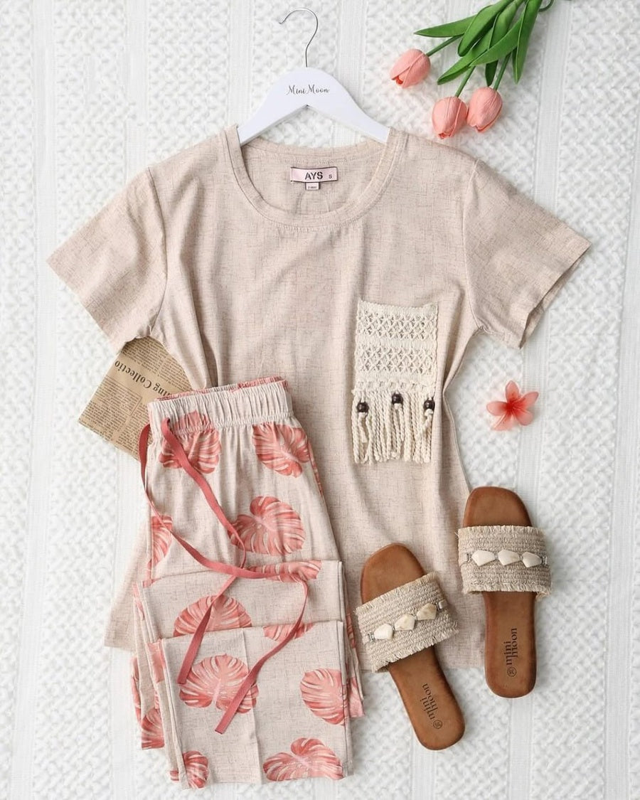 Beige Monstera Set