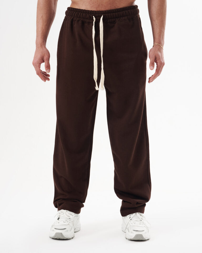 Brown Straight Sweatpants