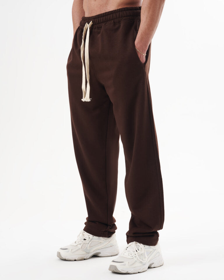 Brown Straight Sweatpants