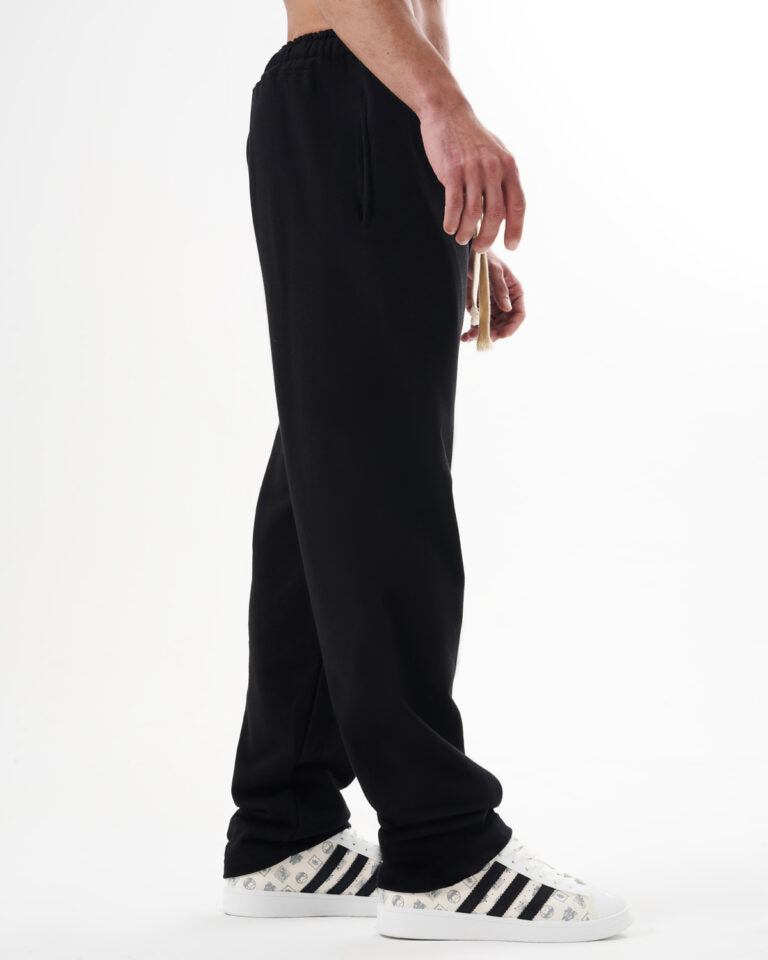 Black Straight Sweatpants