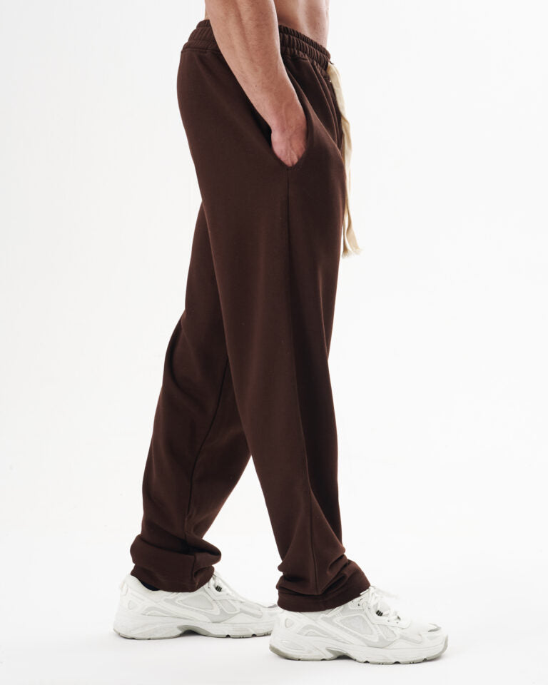 Brown Straight Sweatpants