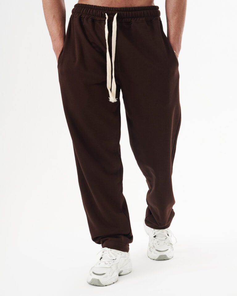 Brown Straight Sweatpants
