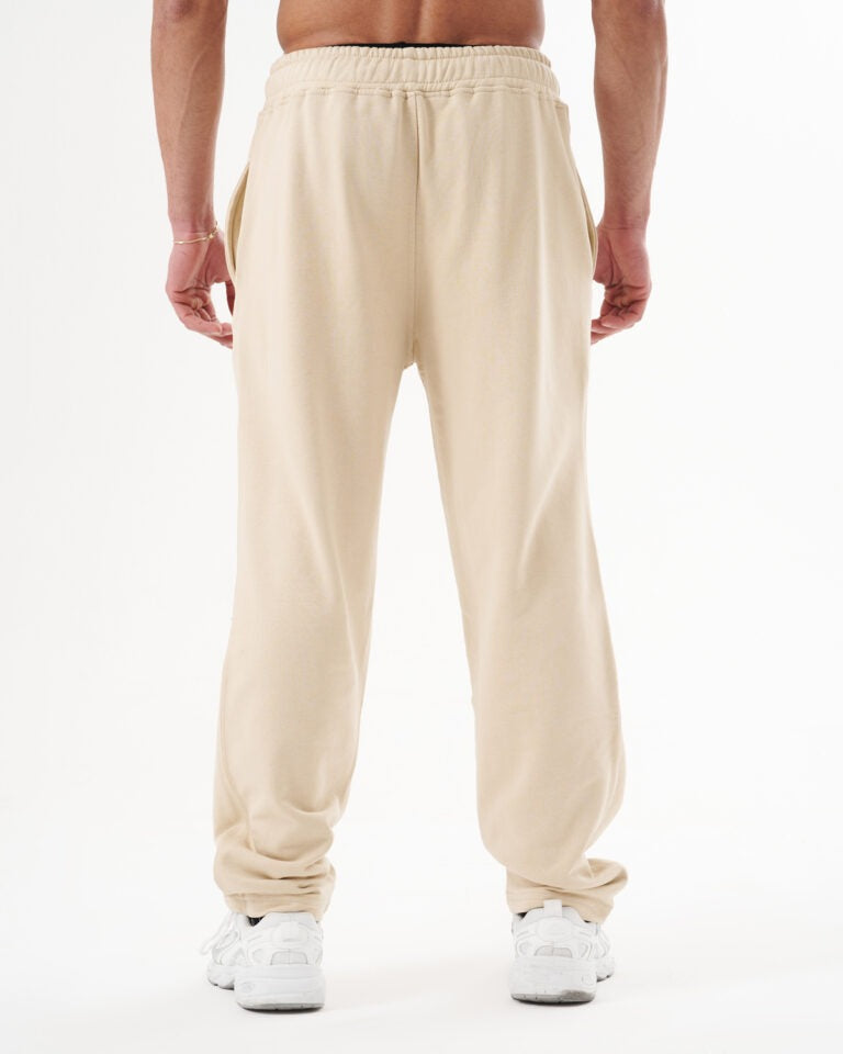 Beige Straight Sweatpants
