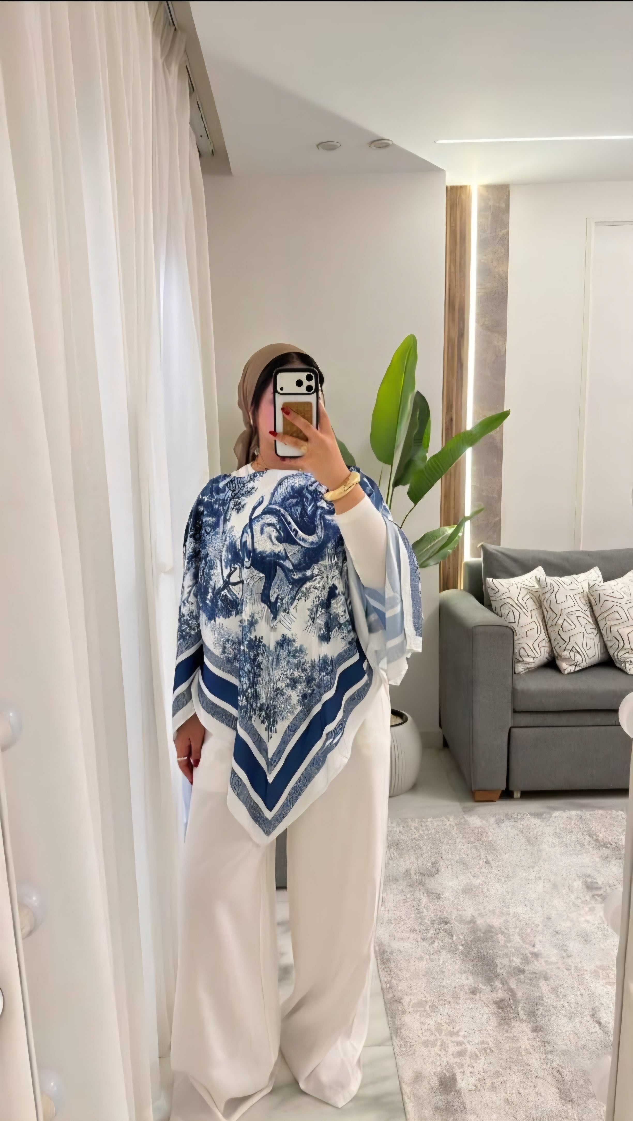 Toile de Jouy & Satin Vibes Blouse