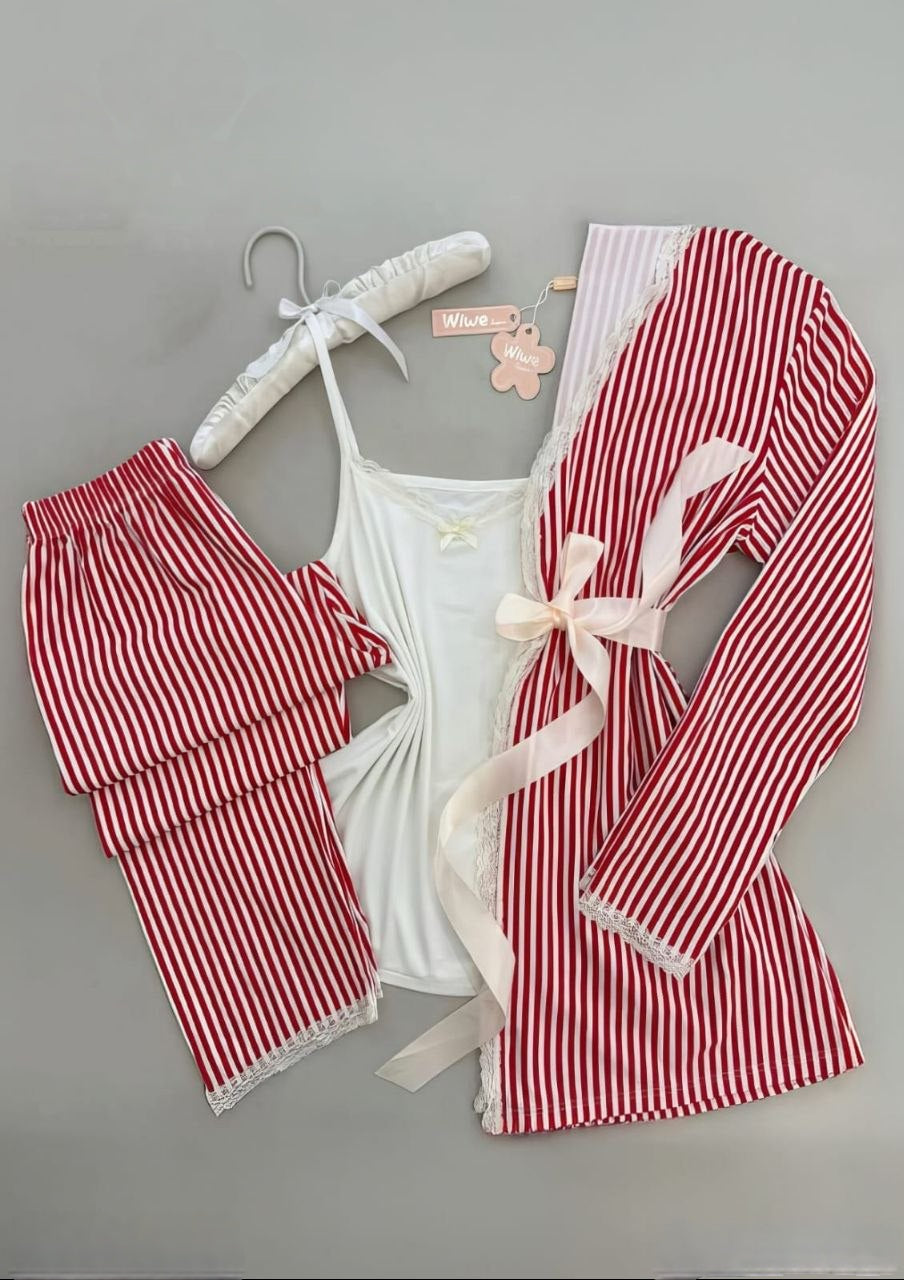 Red Stripe Lace
