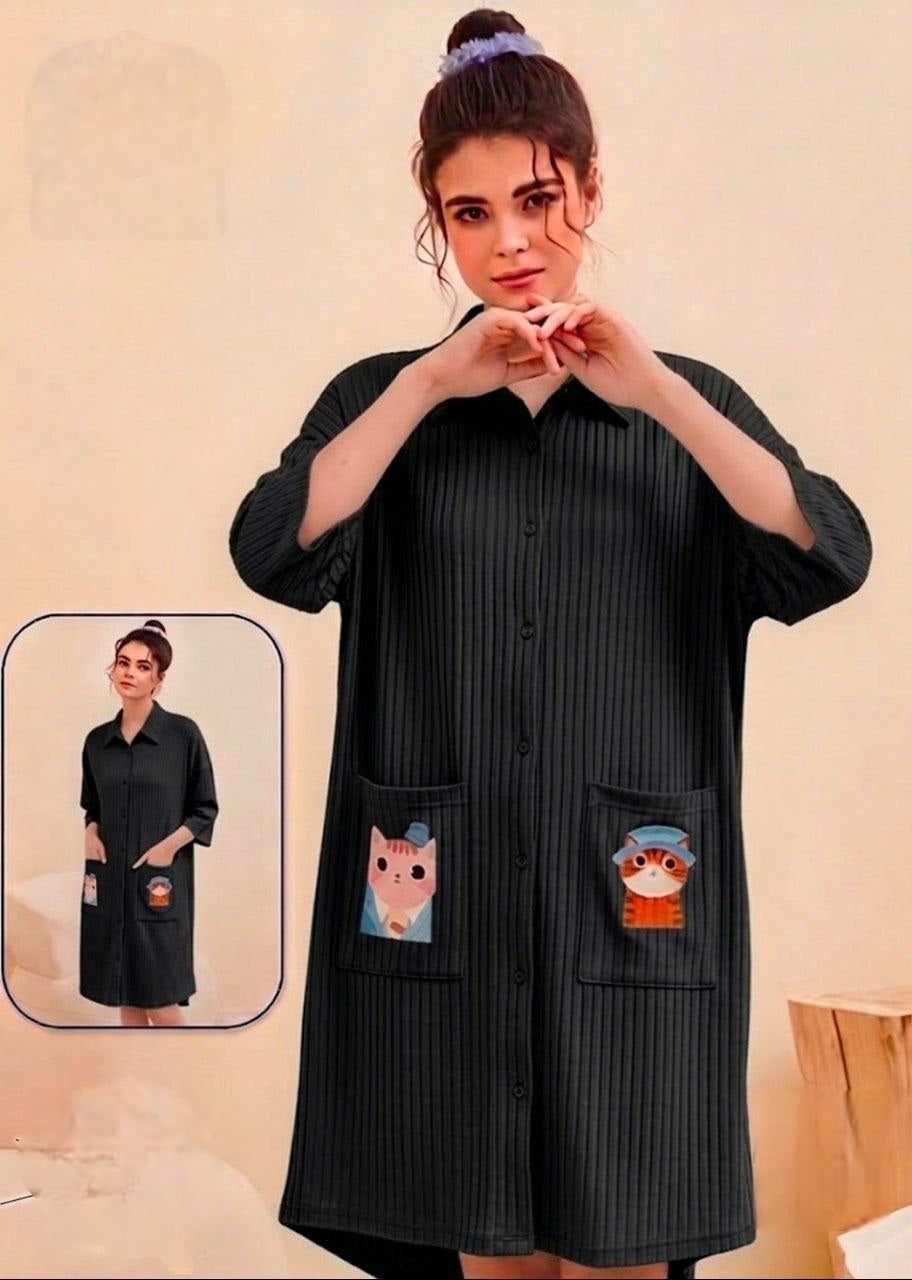Cat Ribbed Shirt Casha