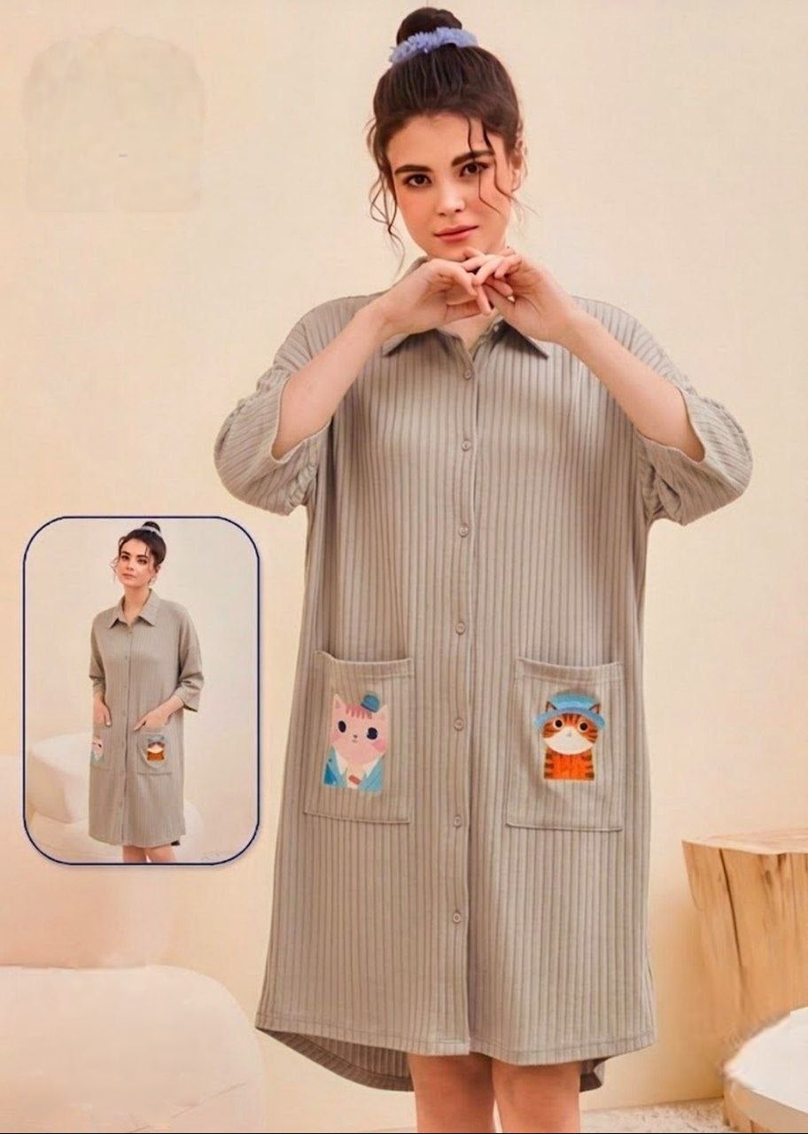 Cat Ribbed Shirt Casha