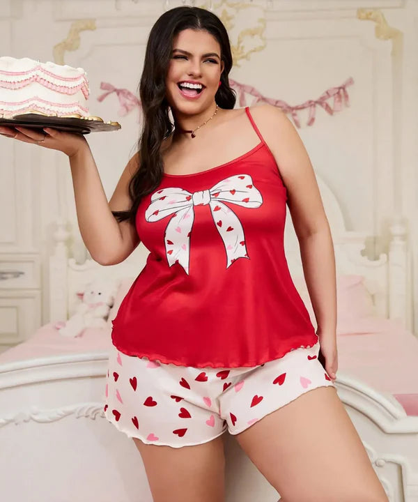 Red Bow & Hearts