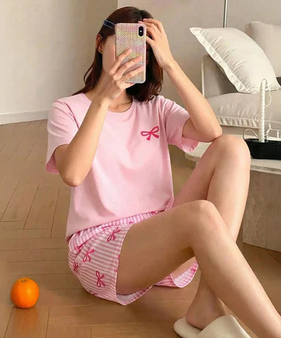 Pink Bow T-Shirt & Stripe
