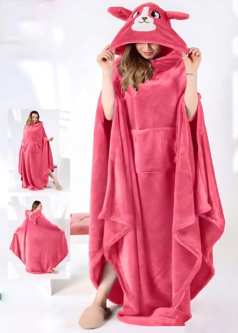 Cute Bear Hooded Blanket