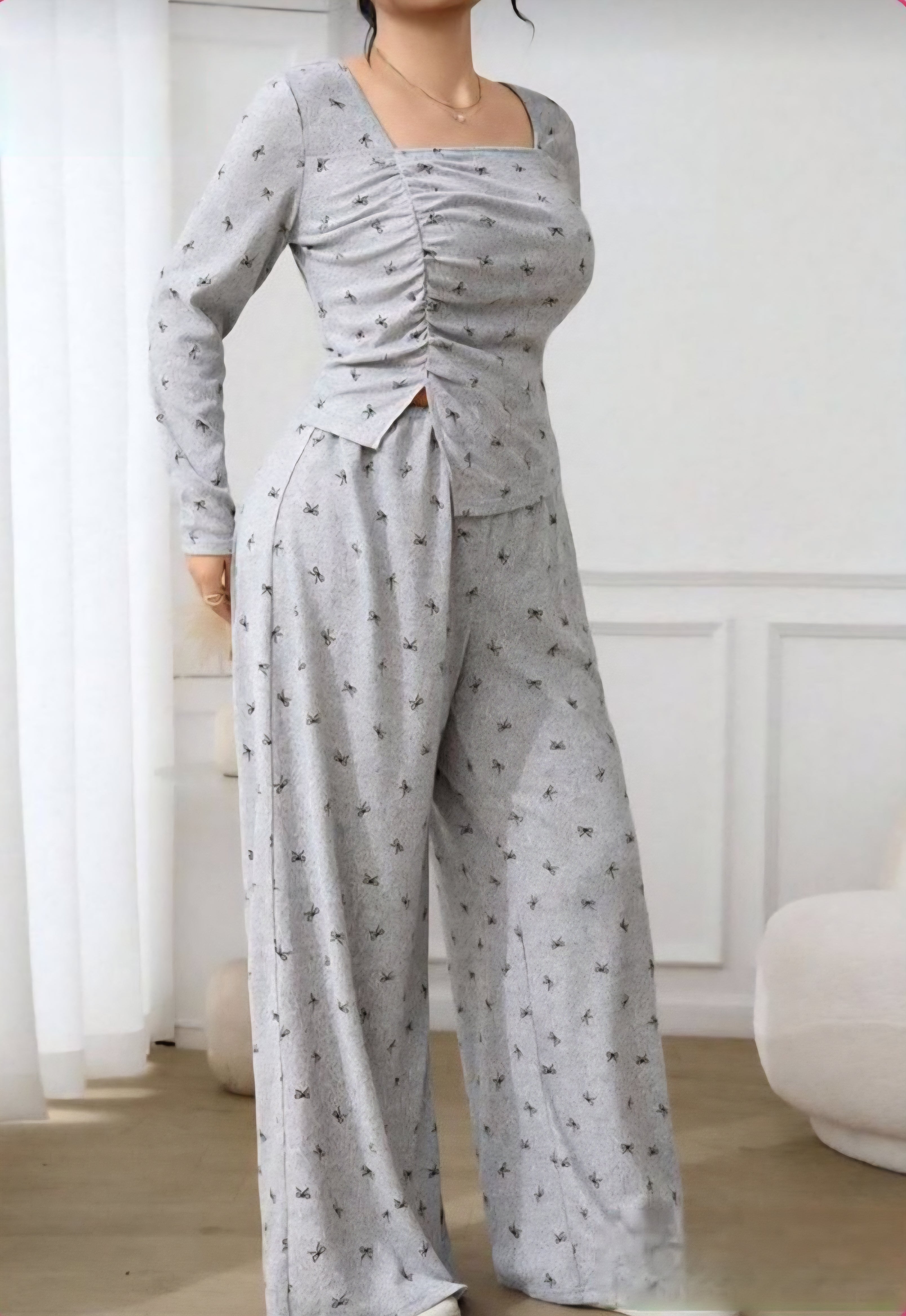 Mini Bows Ruched Set