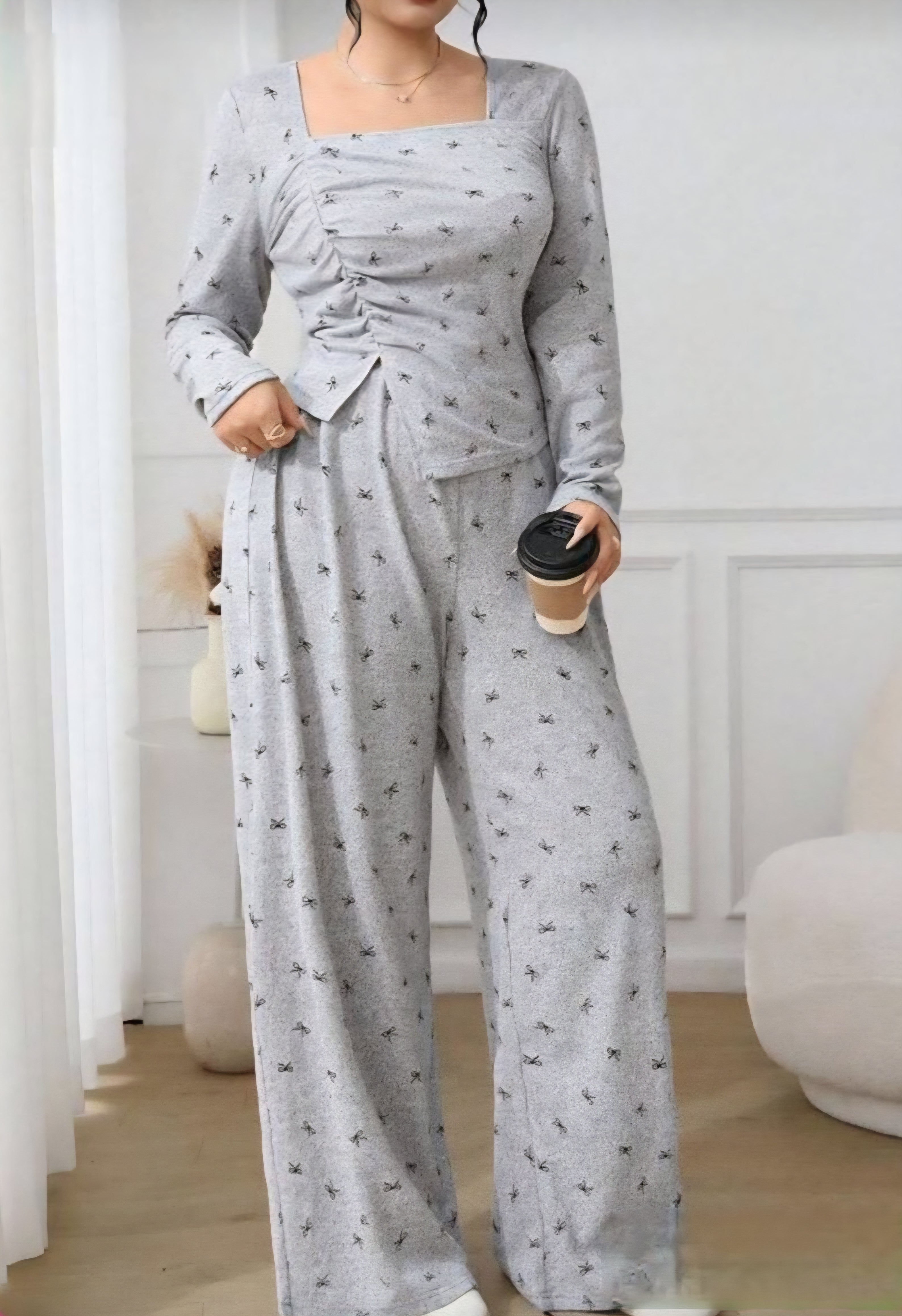 Mini Bows Ruched Set